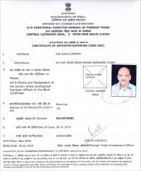 Certificate of Import & Export (IEC)